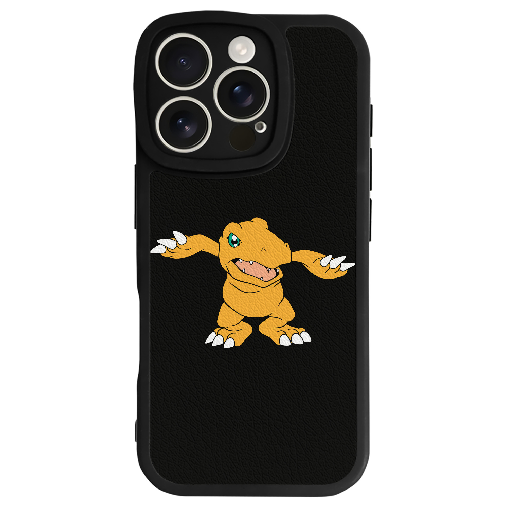 （画像用） Digimon デジタルモンスター/デジモン 【iPhone 16シリーズ対応】シリコンスマホケース（レザー調） 材質：シリコン